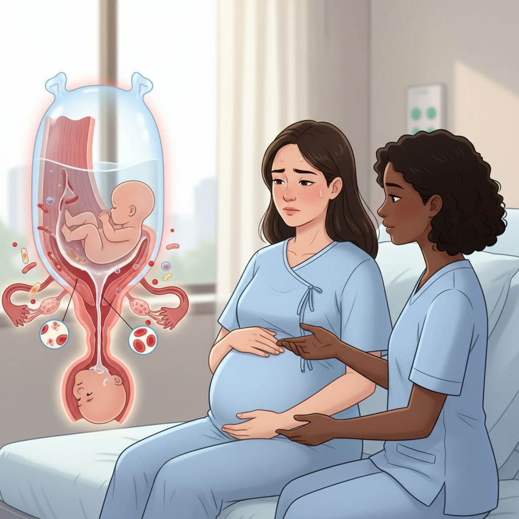 Assistência prestada à mãe por ruptura prematura das membranas