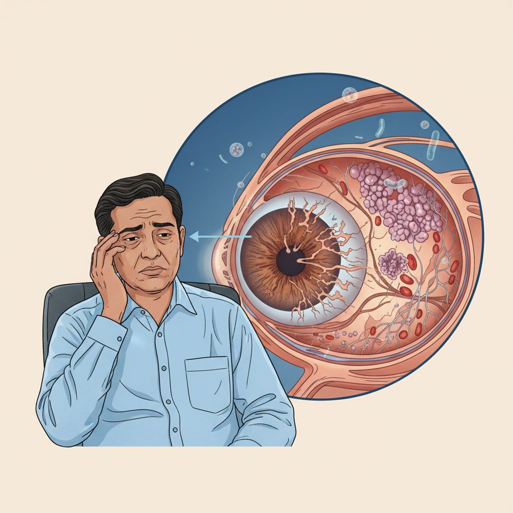 Degeneração de íris ou corpo ciliar, não especificado