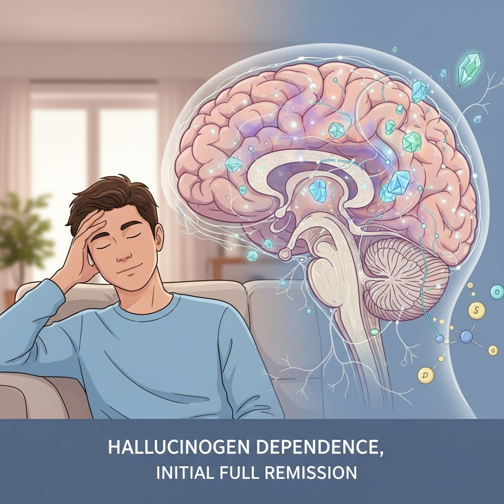 Dependência de alucinógenos, remissão completa inicial