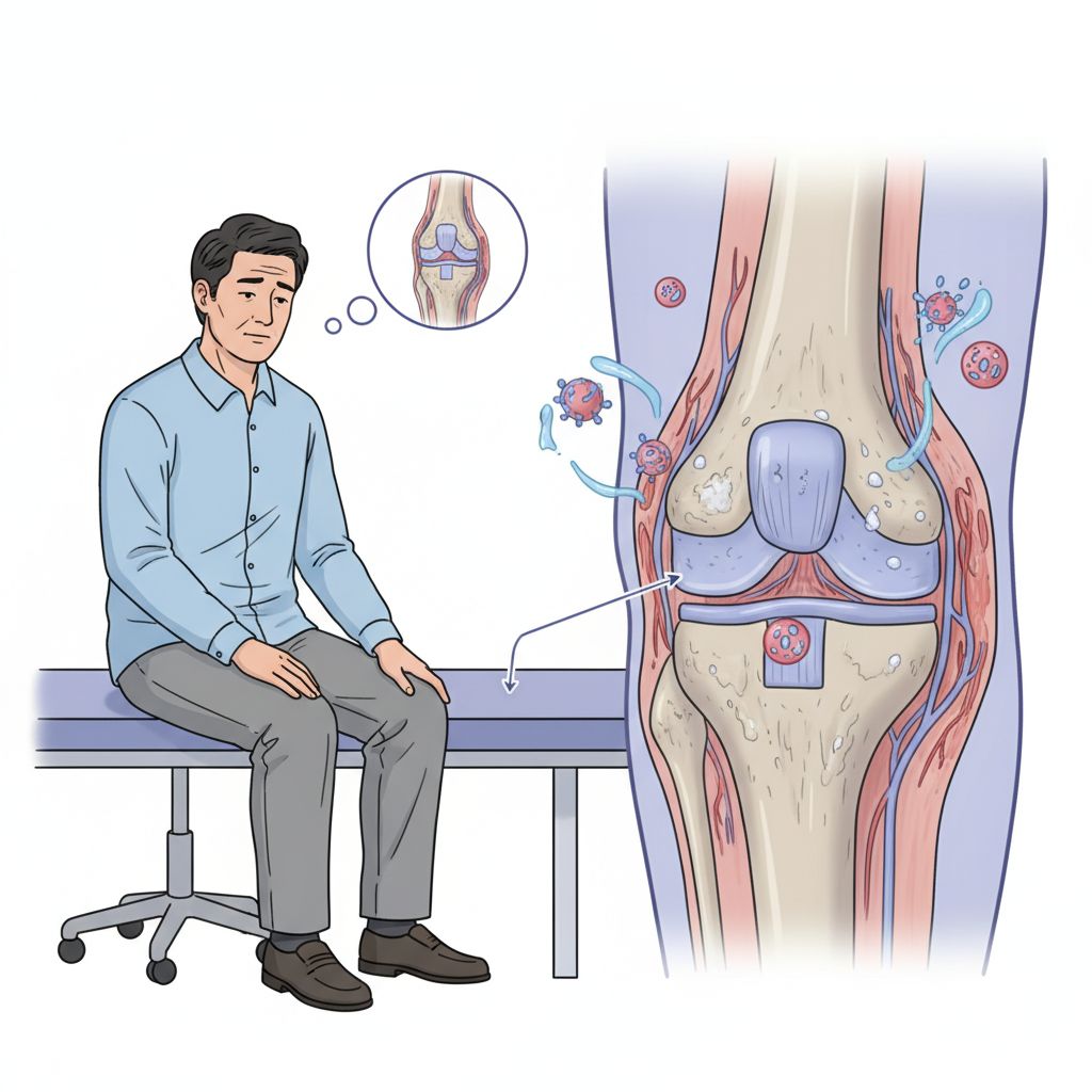 Desgaste da superfície de apoio articular da prótese articular do joelho