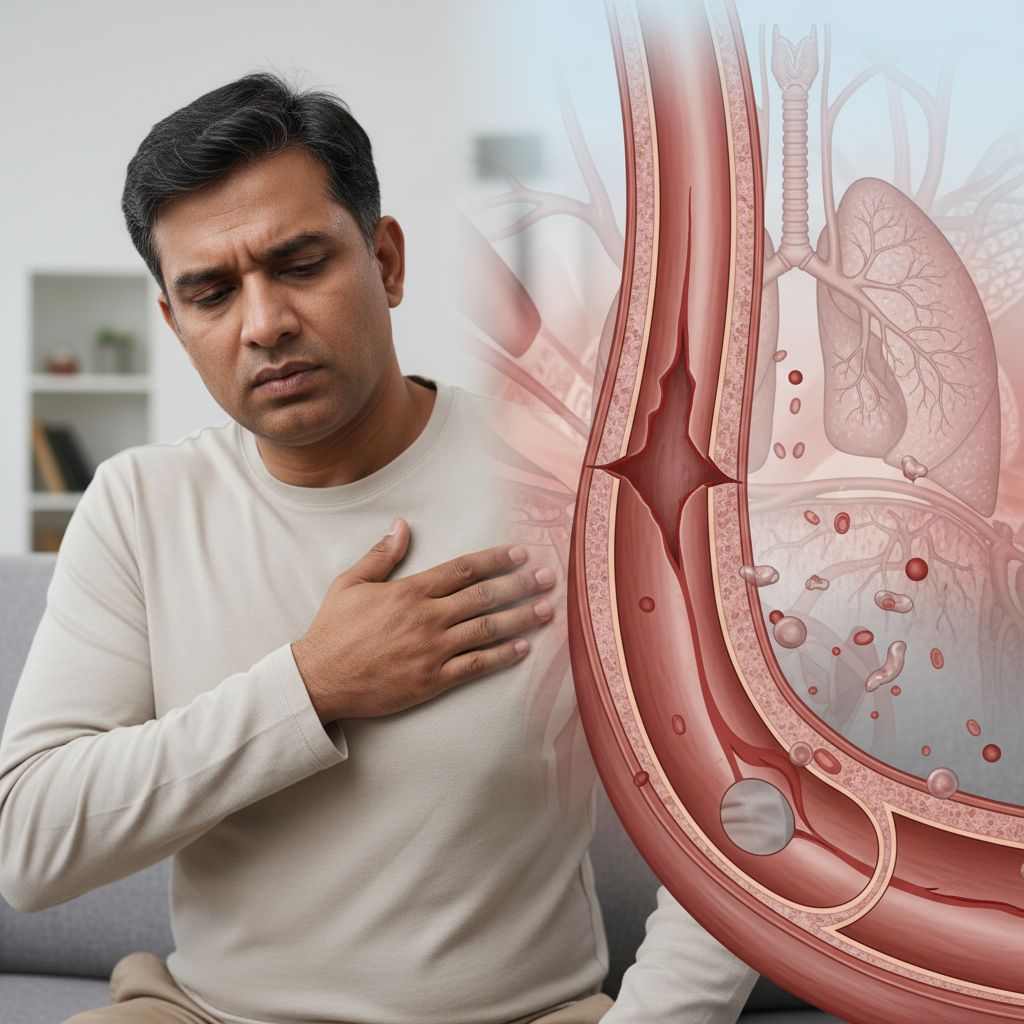 Dissecção da aorta descendente e propagação distal com perfuração