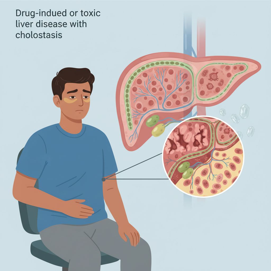 Doença hepática induzida por drogas ou tóxica com colestase