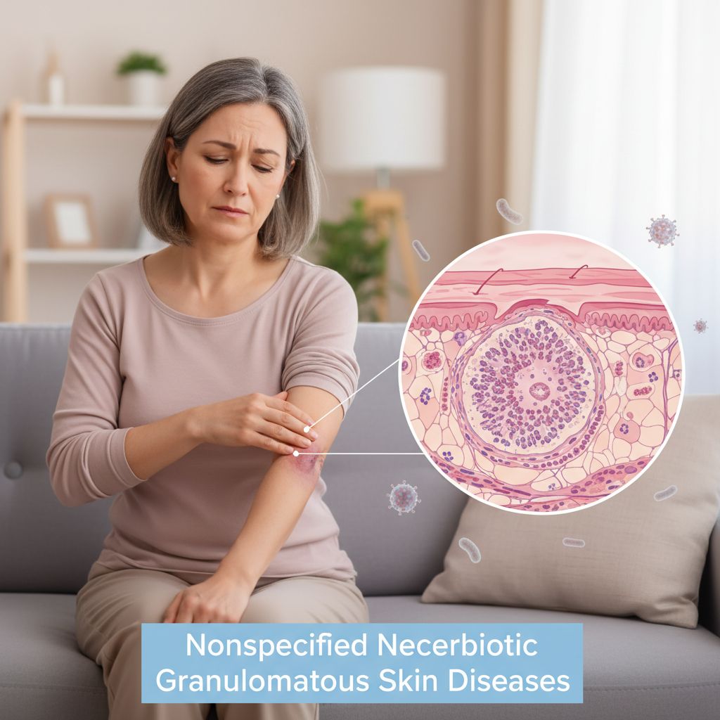 Doenças cutâneas granulomatosas necrobióticas, não especificadas