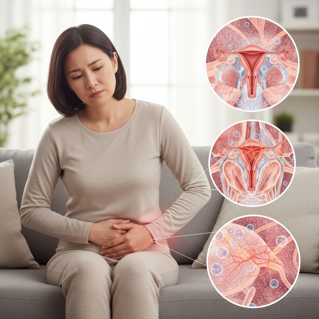 Dor pélvica em mulher, não especificada