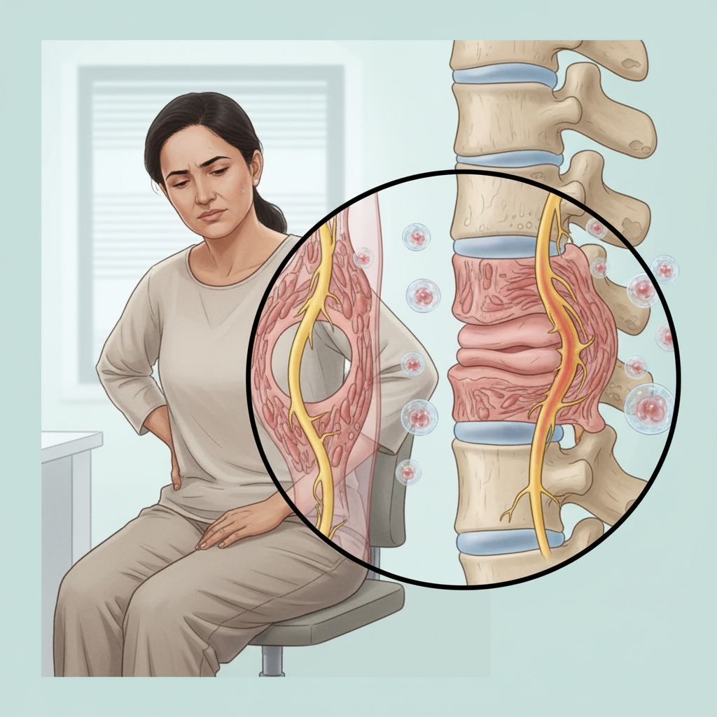 Estenose do tecido conjuntivo e do disco dos forames intervertebrais