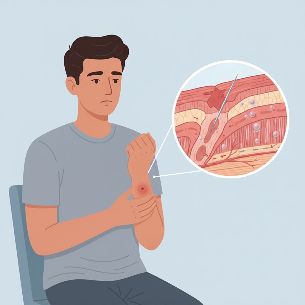 Ferimento perfurante sem corpo estranho do antebraço