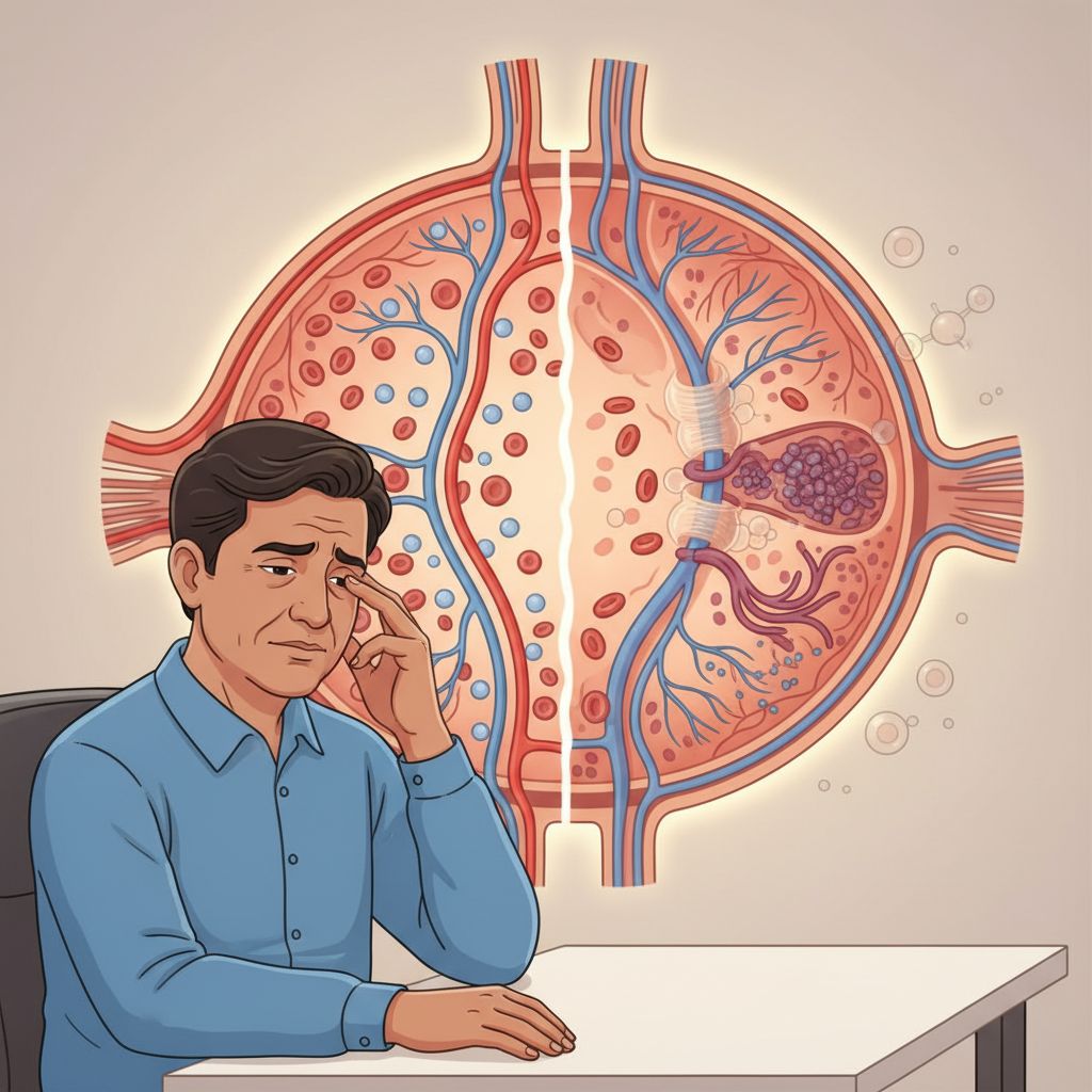 Oclusão combinada de artérias e veias retinianas